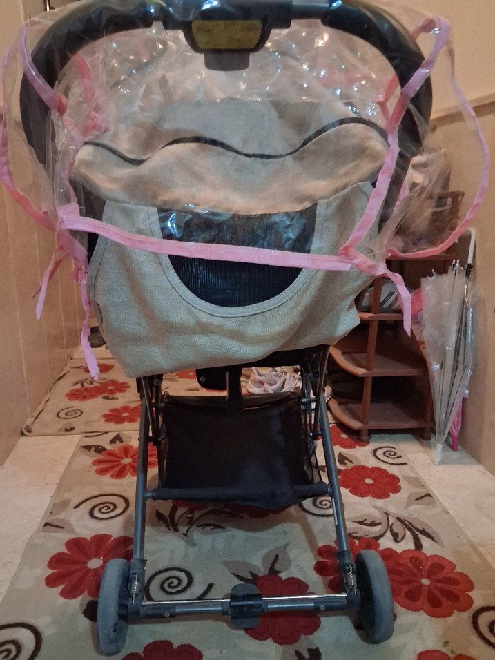 bej Bebek Arabası Katlanabilir Model - Görsel 4