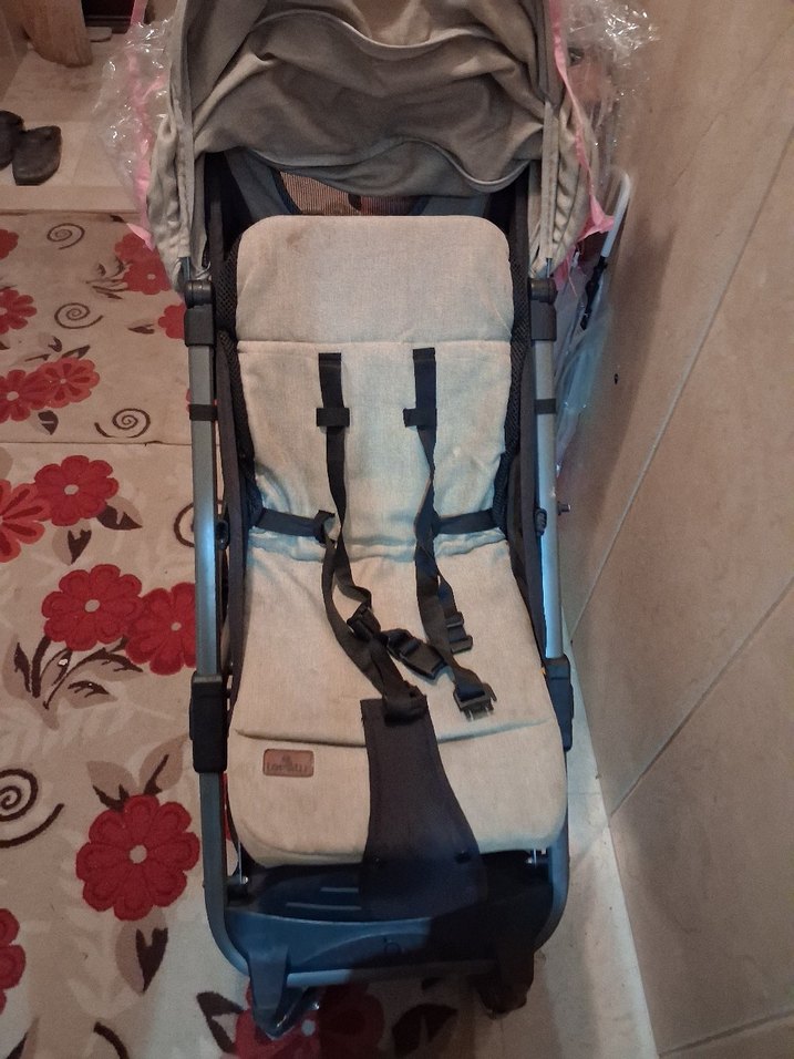 bej Bebek Arabası Katlanabilir Model - Görsel 5