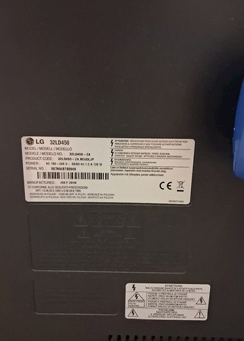 Siyah LG Monitörlg 32ld450 za televizyon - Görsel 3