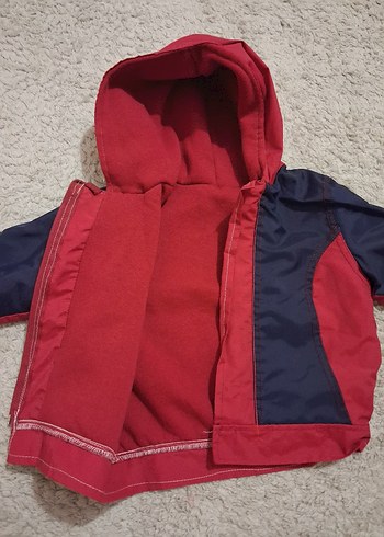 Kırmızı Kapüşonlu Fermuarlı Bebek Erkek Kayak Takımı - Görsel 3