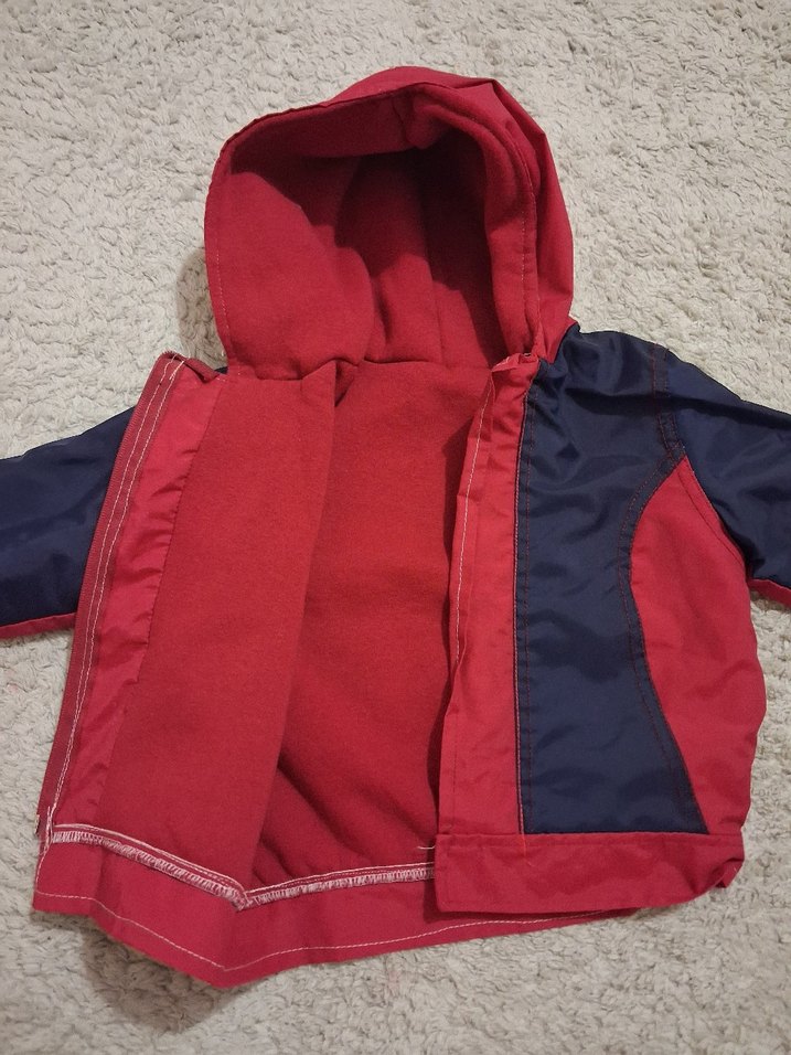 Kırmızı Kapüşonlu Fermuarlı Bebek Erkek Kayak Takımı - Görsel 3