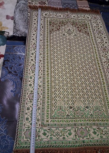 Çok Renkli Desenli Geleneksel Halı seccade - Görsel 3