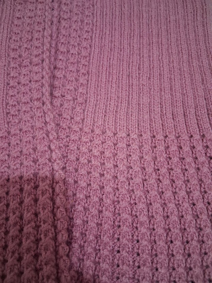 Pembe V Yakalı Örgü Kadın Yelek - Görsel 2