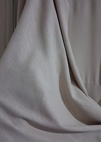 Bej Drapeli Uzun Kadın Elbise - Görsel 5