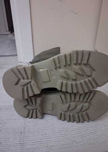 Kadın koyu gri Deri Dizüstü Çizme - Görsel 4