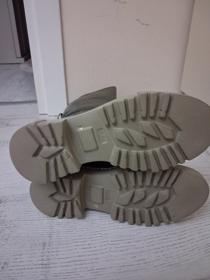 Kadın koyu gri Deri Dizüstü Çizme - Görsel 4