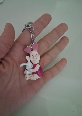 Pembe Bohem piglet charm Tavşan Figürlü Anahtarlık - Görsel 3