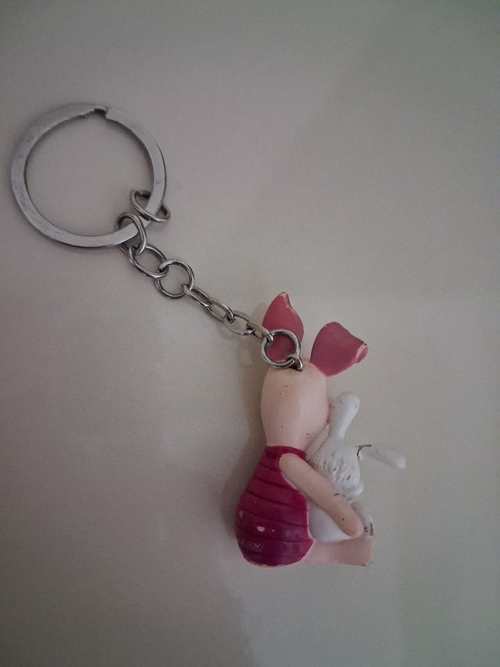 Pembe Bohem piglet charm Tavşan Figürlü Anahtarlık - Görsel 2