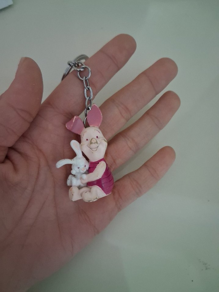 Pembe Bohem piglet charm Tavşan Figürlü Anahtarlık - Görsel 3