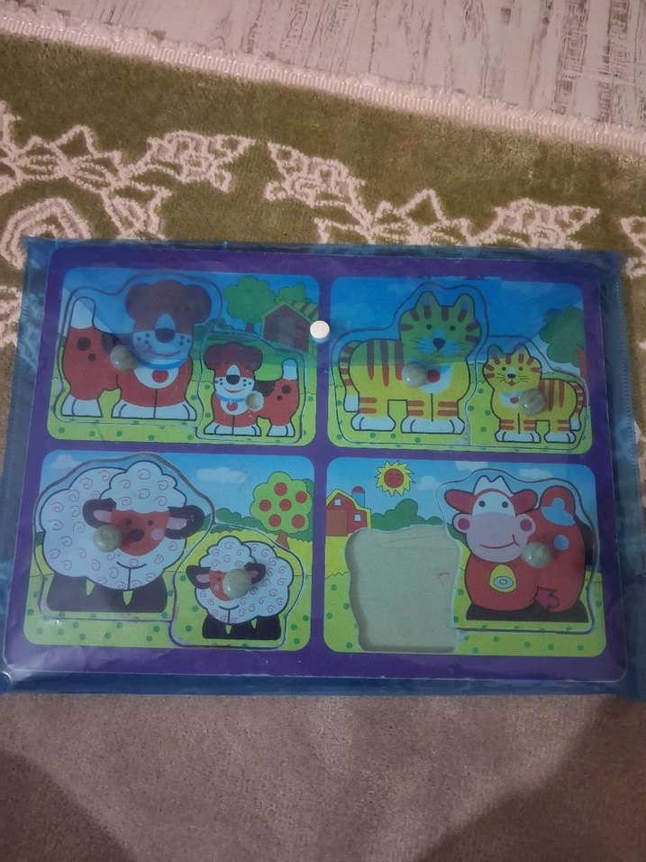 Renkli Hayvan Temalı Çocuk Yapbozu - Görsel 3