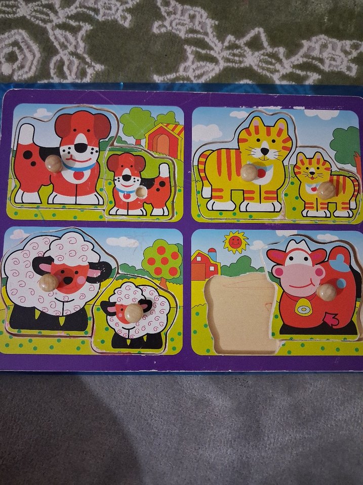 Renkli Hayvan Temalı Çocuk Yapbozu - Görsel 2