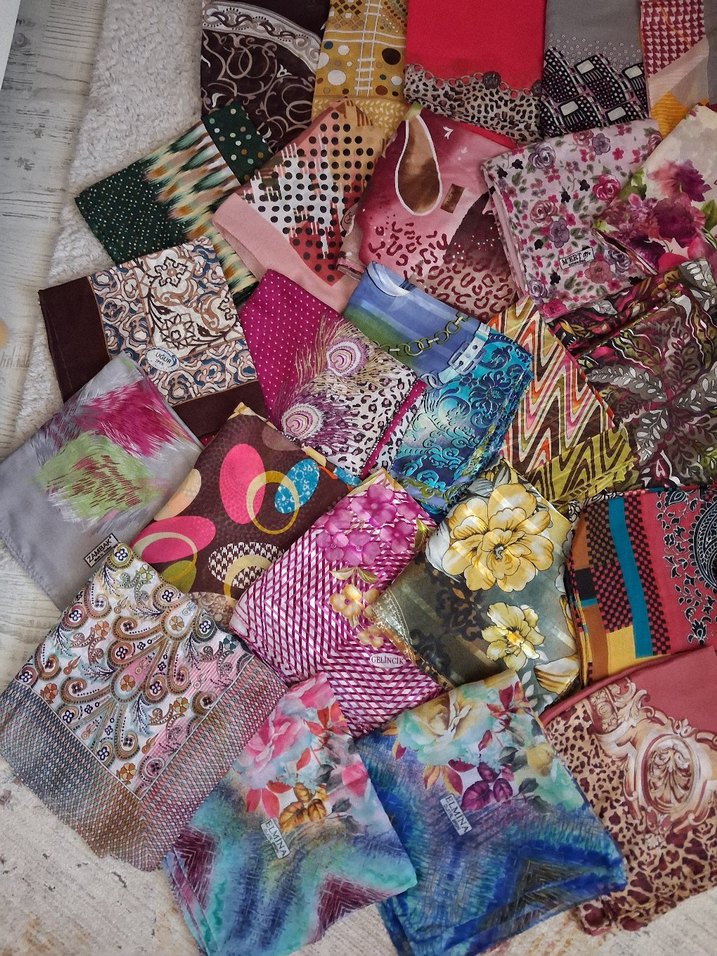 Bohem Çok Renkli Kadın yemeni örtü - Görsel 3