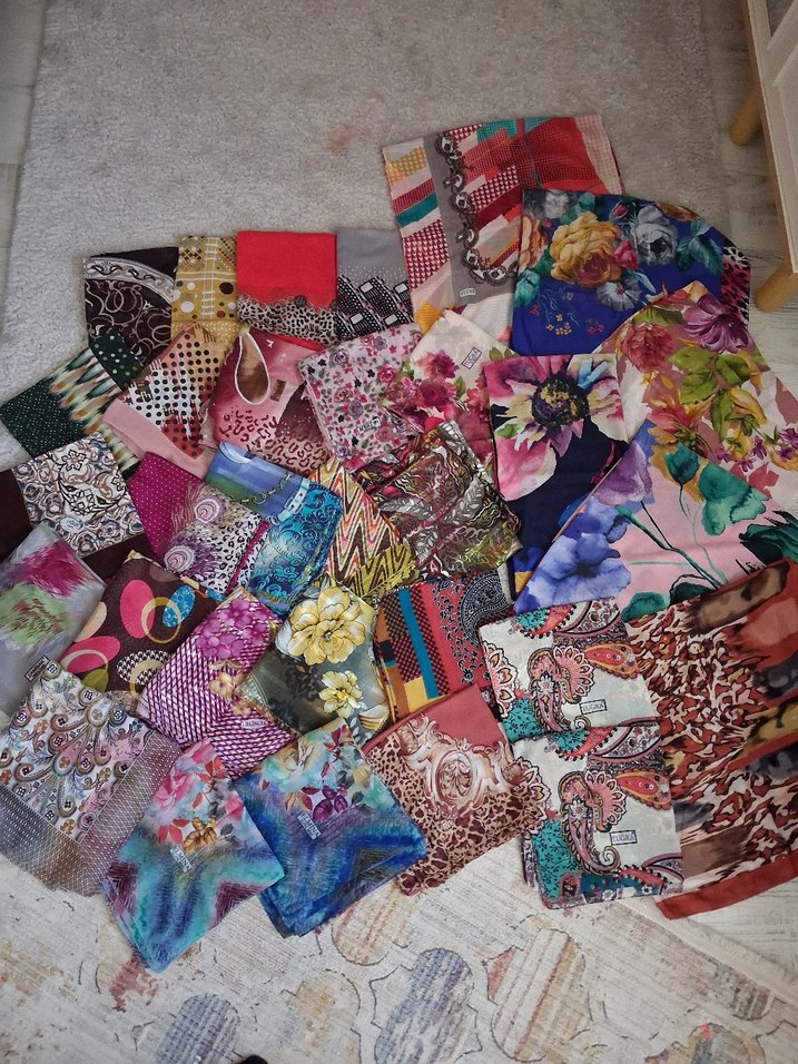 Bohem Çok Renkli Kadın yemeni örtü - Görsel 2