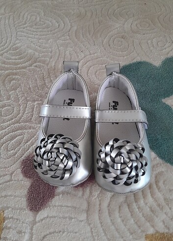 Civil Gümüş bebek ayakkabısı