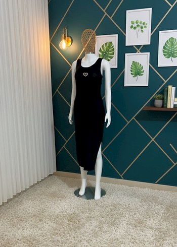 Beyaz V Yakalı Örgü Bohem Uzun Elbise - Görsel 2