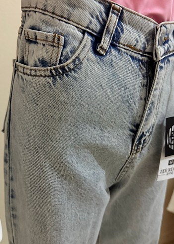 Gri Tie-Dye Kadın Denim Pantolon - Görsel 3