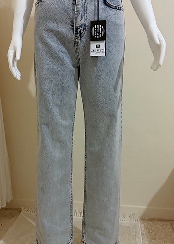 Gri Tie-Dye Kadın Denim Pantolon - Görsel 2