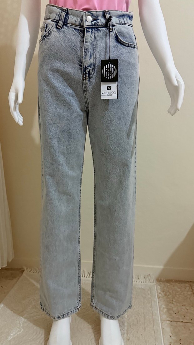 Gri Tie-Dye Kadın Denim Pantolon - Görsel 2