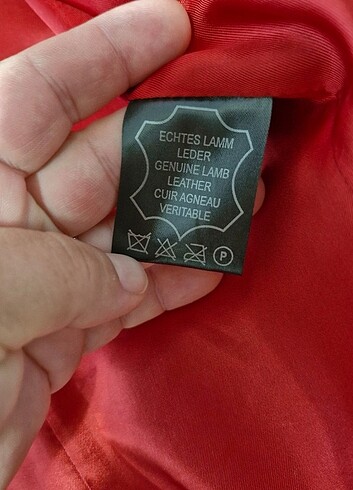 Gerçek deri ceket 4XL bordo renk - Görsel 9