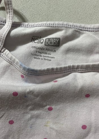 HelloBaby Pembe Askılı Bebek Kız Body