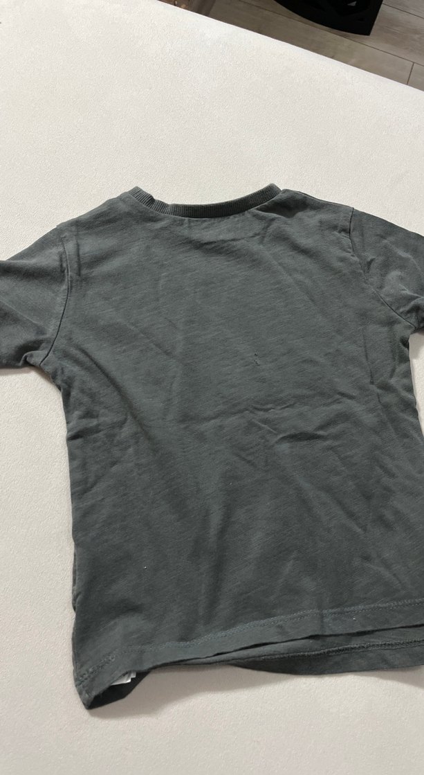 Gri Erkek Çocuk Kısa Kollu Baskılı Tişört - Görsel 3