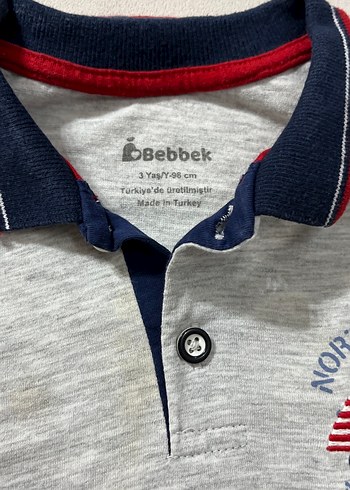 Erkek Çocuk Gri Kısa Kollu Polo Tişört - Görsel 2