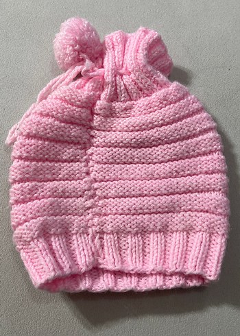 Pembe Örgü Çocuk Bere - Görsel 2