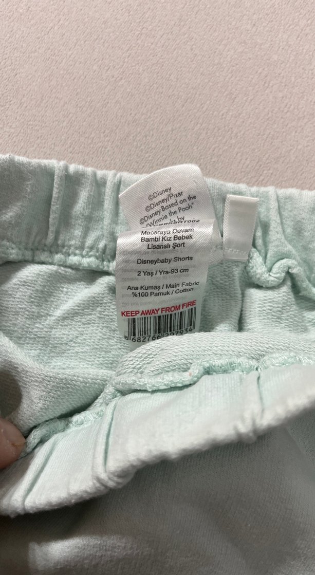 Turkuaz Mini Pamuklu Baskılı Şort - Görsel 2