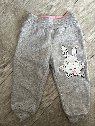 3-6 Ay Beden gri Renk Kız çocuk pijama takımı