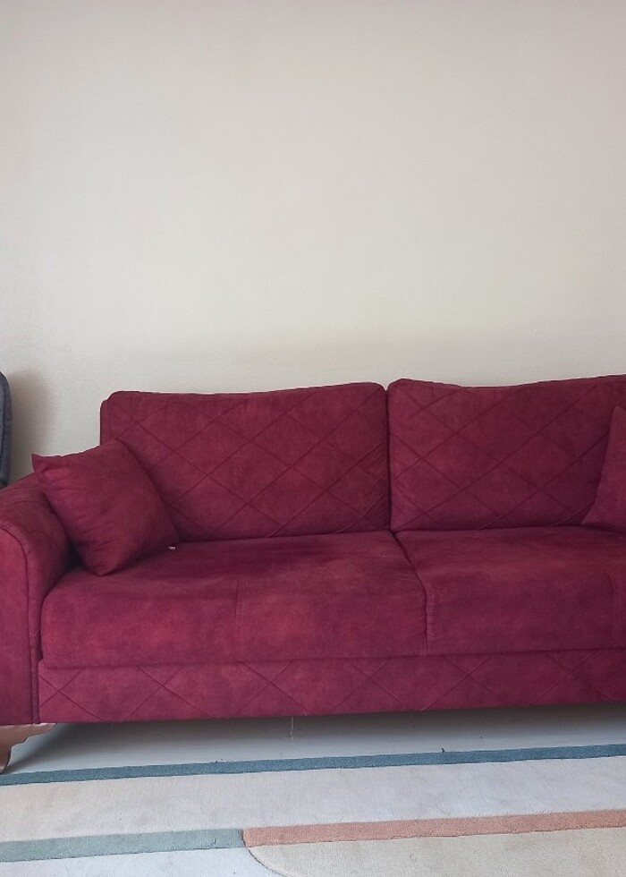 3 kisilik 2 adet kanepe - Görsel 2