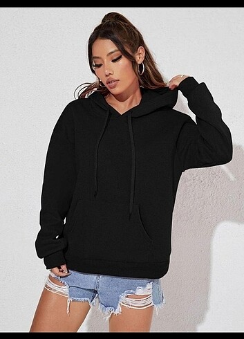 m Beden Kadın Kışlık Kapşonlu Sweatshirt 