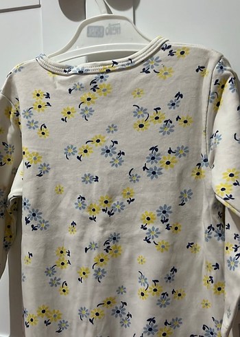 Fermuarlı Çiçek Desenli Bebek Tulum - Görsel 2