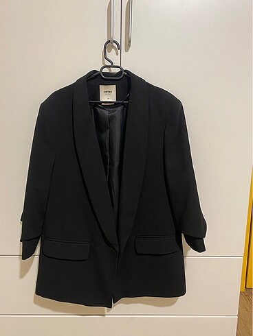 42 Beden siyah Renk koton kol detaylı blazer ceket