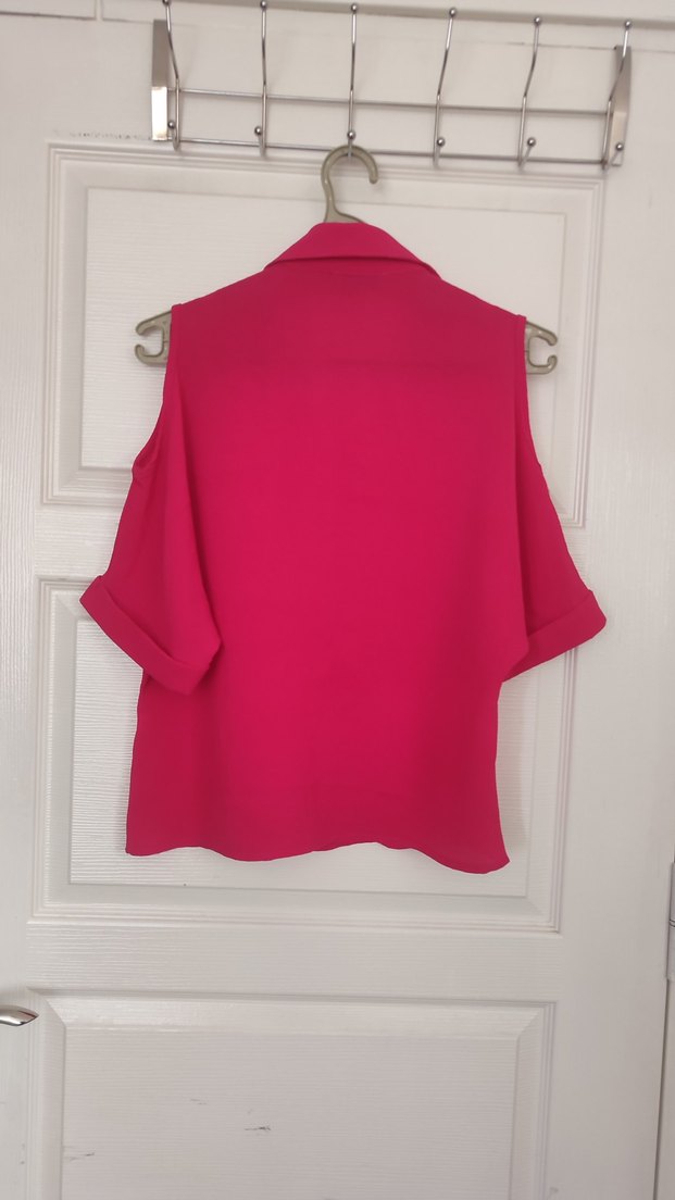 Pembe Düğmeli Kadın Gömlek - Görsel 2