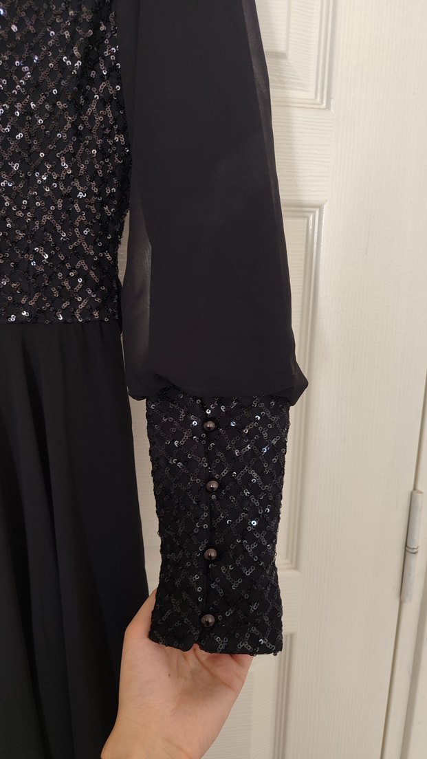 pul payet abiye tesettür abiye - Görsel 5