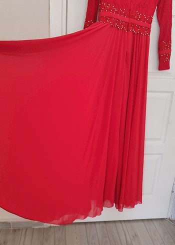 sifon abiye elbise - Görsel 5