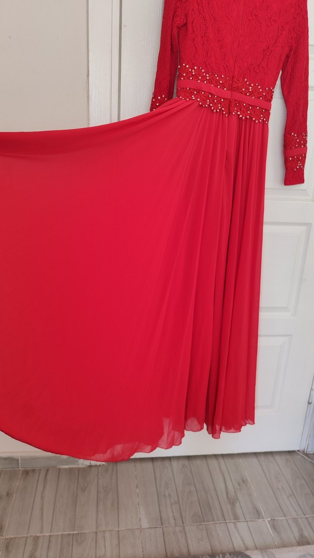 sifon abiye elbise - Görsel 5