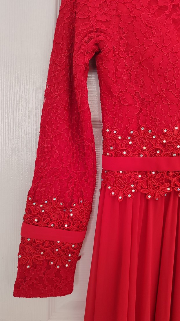 sifon abiye elbise - Görsel 3