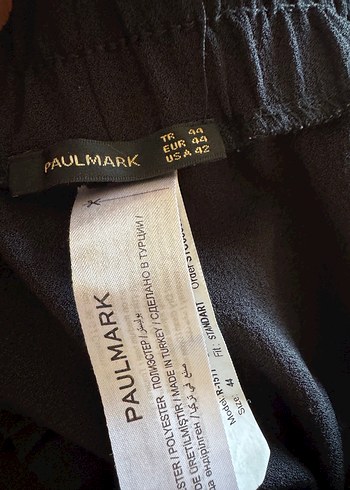 Paulmark Siyah Kadın Midi Kumaş Pantolon