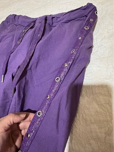 m Beden mor Renk İthal muhteşem kumaş pantolon