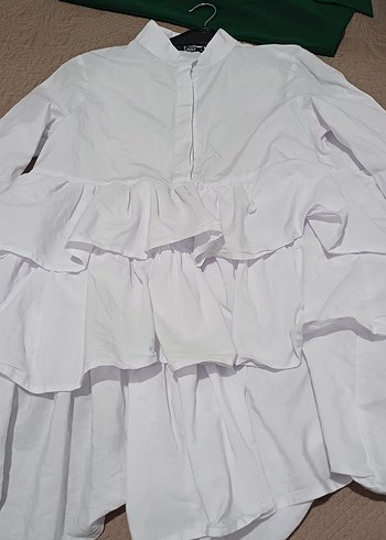 Fırfırlı Beyaz  bluz - Görsel 2