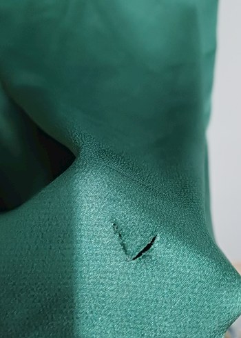 Yeşil Saten Uzun Drapeli Kadın Elbise - Görsel 4