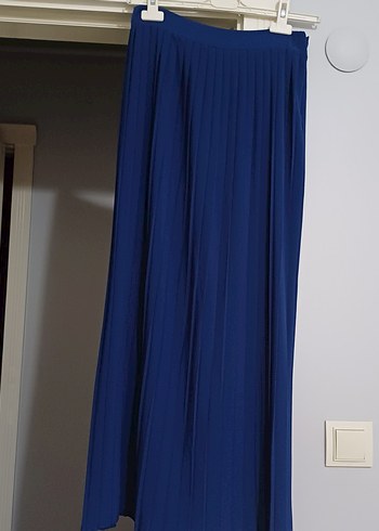 Kadın Mavi Uzun Pilili takım - Görsel 3