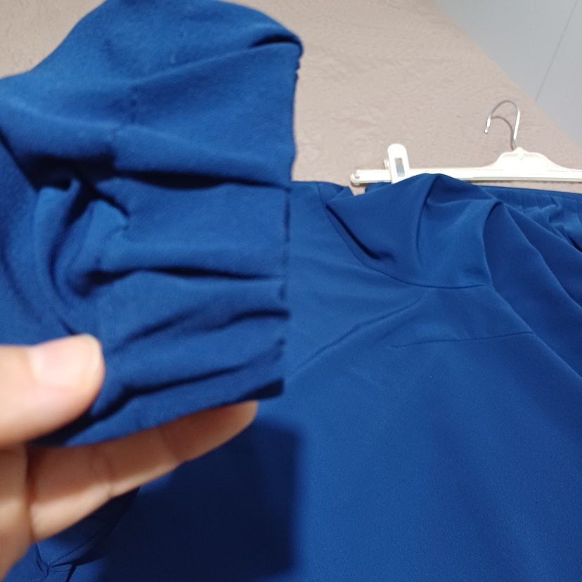 Kadın Mavi Uzun Pilili takım - Görsel 4