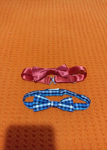 Çocuklar için Renkli Ekose Papyon Seti - Görsel 5