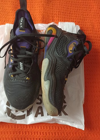 Mor Detaylı Bağcıklı Basketbol Ayakkabısı - Görsel 6