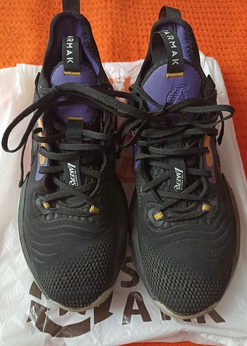 Mor Detaylı Bağcıklı Basketbol Ayakkabısı - Görsel 7