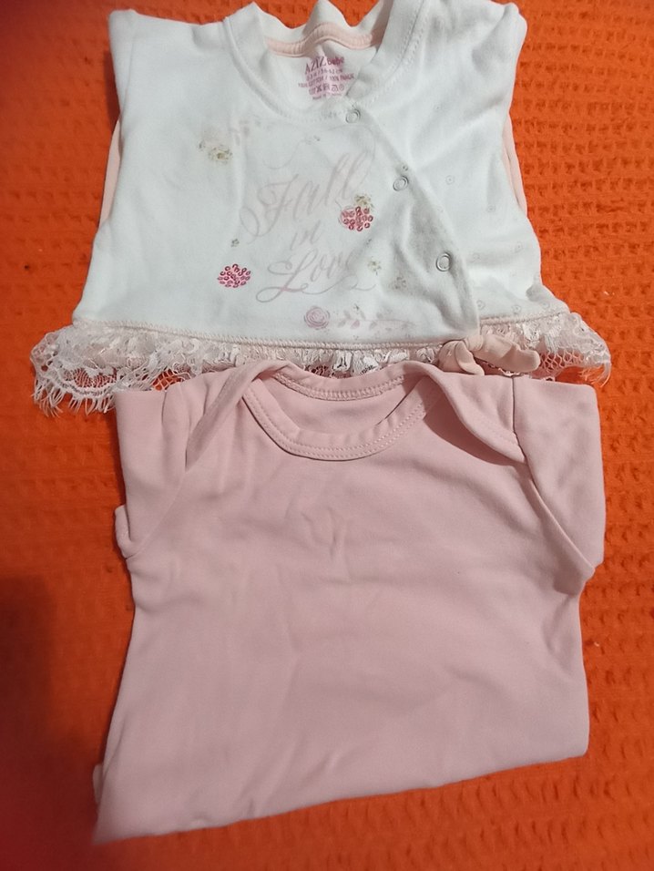 Uzun Kollu Dantelli Bebek Body Seti - Görsel 2