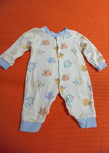 Çok Renkli Bebek Erkek Tulum, Düğmeli, Uzun Kollu - Görsel 3