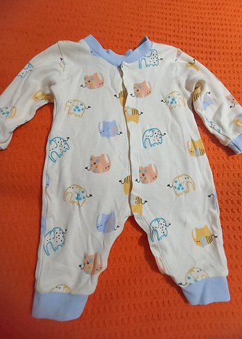 Çok Renkli Bebek Erkek Tulum, Düğmeli, Uzun Kollu - Görsel 2